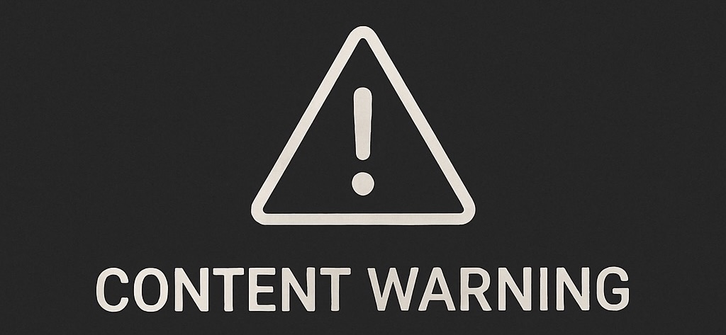 content warning label